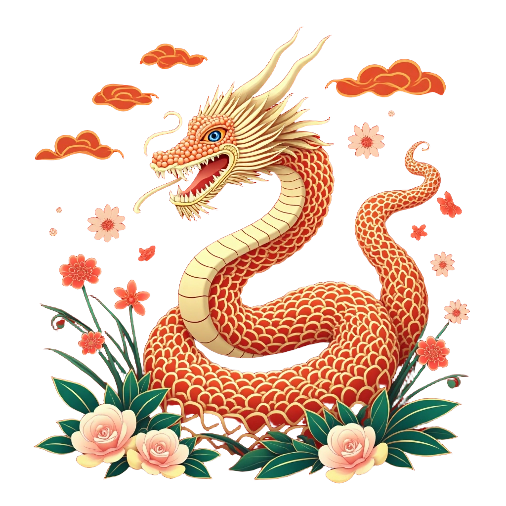 Oriental Dragon in Bloom